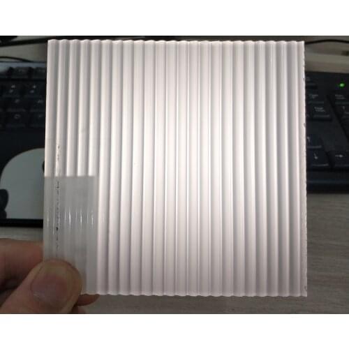 Texture PMMA Milky White Diffuser Plexiglass Decorative Acrylic Sheet Corrugated DIY Plate For LED Lighting Cover, 5MM Thickness