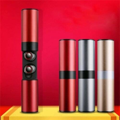 S2 TWS True Wireless Bluetooth Earbuds Mini TWS Waterproof Handsfree Earphones with 1200mAh Power Bank Charging Box