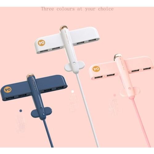 Creative Lightweight Multi Port USB Hub Aircraft Plane Shape Multiple 4 Port Powered USB 2.0 Hub Splitter for PC Computer Laptop