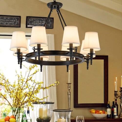 Country Living Room Chandelier warm master bedroom dining room garden lamp study chandelier