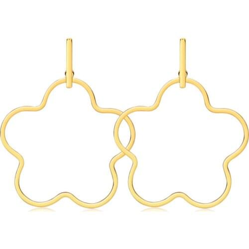 AsJerlya Trendy Heart Round Star Geometric Gold Hoop Earrings For Women 2021 Ear Piercing Earrings Simple Jewelry Bijoux Brincos