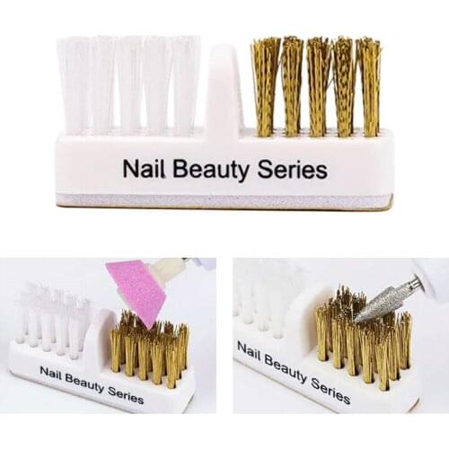 1Pc Nail Drill Manicure Brushes For Nail Accessories Cleaning Brush Cleaner Nail Drill Bit Clean Tool Copper Wire Drill Brush