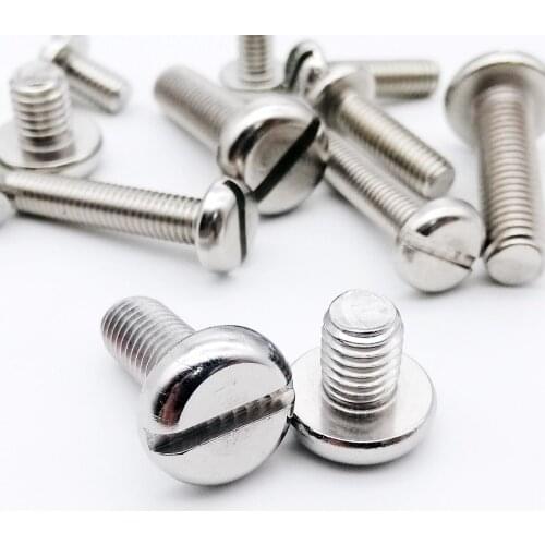 10/50pcs M3 M4 M5 M6 M8 304 A2 stainless steel GB67 Metric Thread Slotted Pan Head Round Head Machine Screw Bolt Length=4-60mm