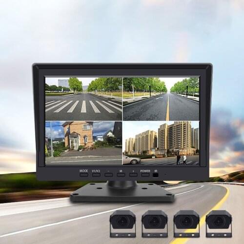 10 Inch Truck Driving Recorder 1080P Dual lens 12 Million Pixels Car DVR Dash Camera Mirror Video Recorder Reversing Image