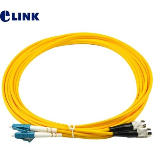 20pcs LC-FC fiber patchcord Duplex Singlemode 2.0mm 9/125um cable 1 2 3 4 5 7 MTR optical fibre jumper free shipping ELINK