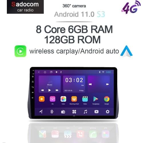 360 Panoramic Carplay 6G+128G 8Core Android 10.0 Car DVD Player GPS Map WIFI Bluetooth 5.0 RDS Radio For Toyota Wish 2010 -2018