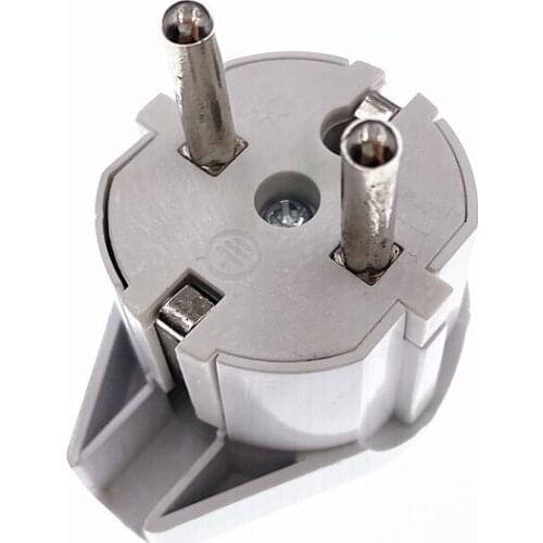 AC Power Adapter 16A 250V Connector Cable Electrical Wire Connect EU Plug White Male Converter Adaptor Detachable Plugs Head