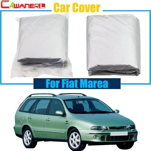 Cawanerl Car Cover Sun Shade For Fiat Marea Vehicle Outdoor Anti UV Sun Rain Snow Preventing Protector Cover Dustproof
