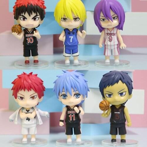 Kurokos Basketball Figure Kuroko Tetsuya Action Figurine Daiki Kise Ryota Kagami Taiga Figurine Model Toys 6pcs/Set