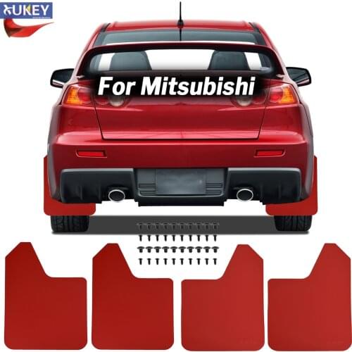 Red Racing Mudflaps Mud Flaps Splash Guards Mudguards For Mitsubishi Strada Triton Evolution Evo x 8 ix se L200 SVP Lancer Sport