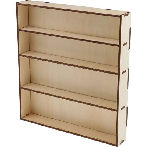 Wooden Craft Model Moduler Storage Holder Painting Bottles Paint Wooden Shelf Rack Organizer--310 x 290 x 45mm