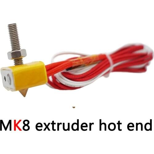 3D Printer Parts MK8 extruder Print head 1.75/0.4mm nozzle Aluminum Heat Block 12v/24v MK8 hotend