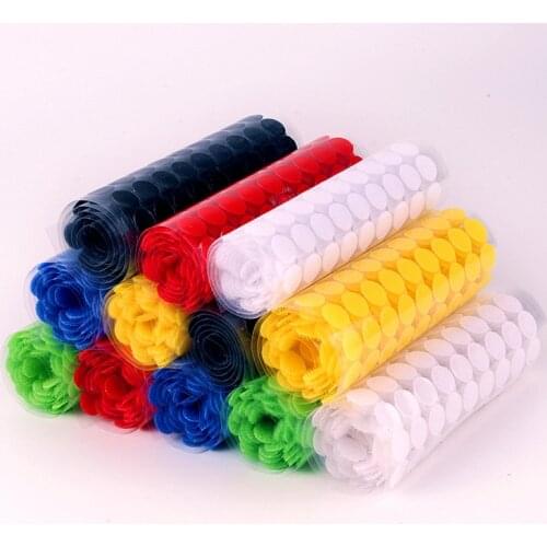 Magic Tape Velcros Dots Sticks Boob Tape Nylon Hook Loop Double Side Self Fastener Adhesive Tape Strong Glue Home 100pairs