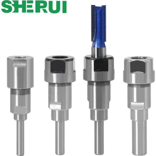 1 pc 1/4" 8mm 12mm 1/2" Shank 6mm shank Router Bit Extension Rod Collet Engraving Machine Extension Milling Cutter for Wood