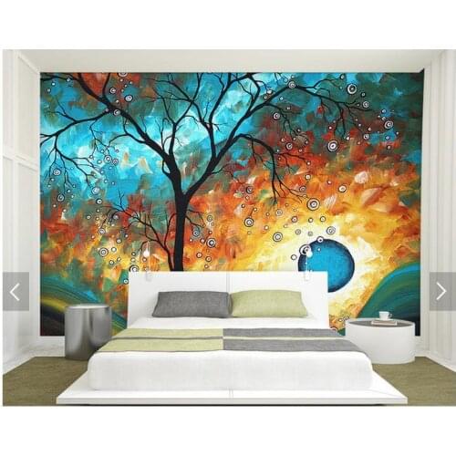 Customized 3d photo wallpaper 3d TV wallpaper murals Adornment art rich tree painting home hotel 3d living room wallpaper