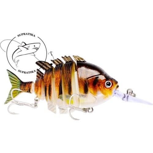 Artificial Wobblers 6-Segments 10CM/13.5G Plastic Fishing Bait Diving Depth 1.5-3m Multi-Section Fishing Lure Hard Lure