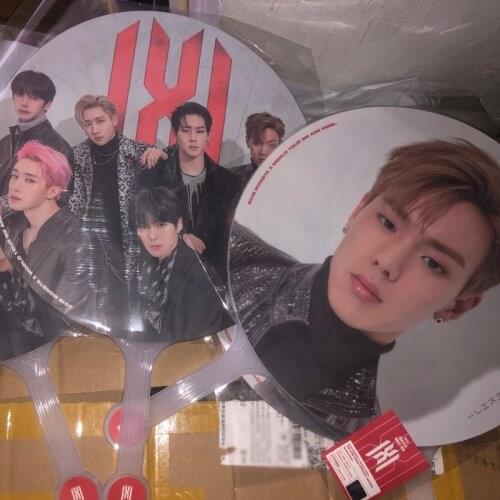 Kpop MONSTA X World Tour Hand Fan WONHO KIHYUN JOOHONEY MINHYUK IM SHOWNU HYUNGWON Circular Fan Collection Fans Gift