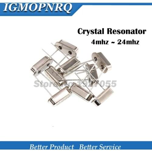 10PCS 4Mhz 6Mhz 8Mhz 12Mhz 16Mhz 20Mhz 24Mhz 32.768K 2*6 32.768K 3*8 HC49S Quartz Crystal Resonator Passive Oscillator HC 49 new