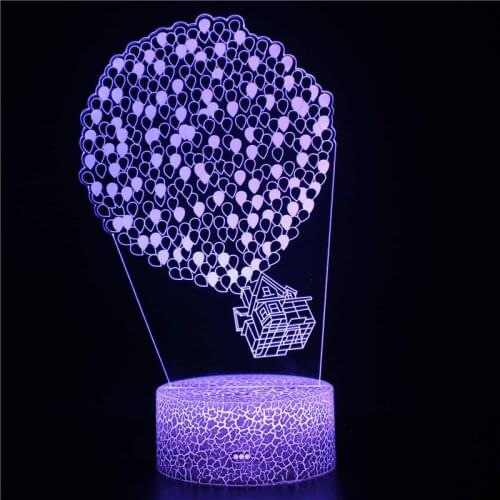 3d Illusion Lamp Romantic Night Light Valentines Day Gifts for Birthday Party Decoration Atmosphere Lights Bedroom Nightlight