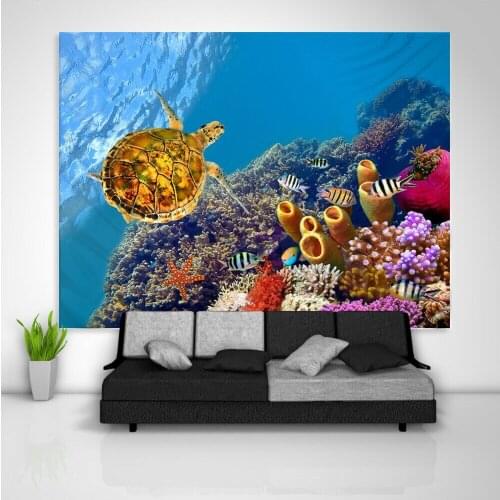 Sea Fish Wall Hanging Tapestry Psychedelic Bedroom Home Decoration