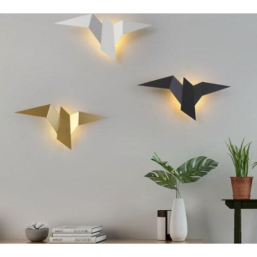 New Nordic LED Bird Wall Lamp Creative Decorative Wall Lamp. Modern Indoor Lighting Lamp for Home Staircase Bedroom Bedside Lamp