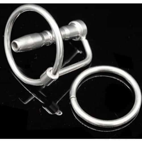 Urethral Dilator Masturbators Stainless Steel Uretral Stimulator Sounding Rod Hollow Penis Plug Cock Ring Sex Toys For Men