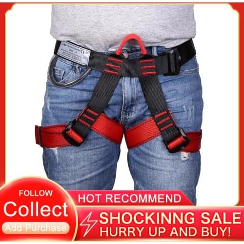Professional Outdoor Sports Safety Belt Rock Climbing Outfitting Harness Seat Belts Sitting Waist Support Half Body Accessory