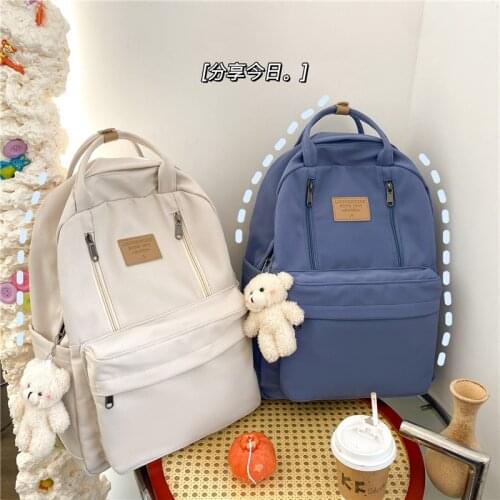 Lovers backpack Korea Harajuku lovely womens small backpack waterproof nylon schoolbag womens 2021 NEW
