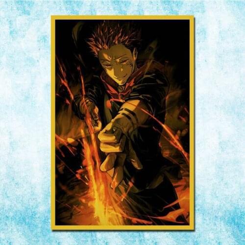 Anime Jujutsu Kaisen Vintage Poster Art Silk Poster Canvas Retro Print For Home Room Decor Decoration-028