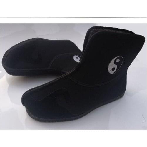 Winter warm Taoism kung fu shoes cloud hook boots Wudang tai chi taiji shoes Taoist martial arts wushu shoes HQ0004