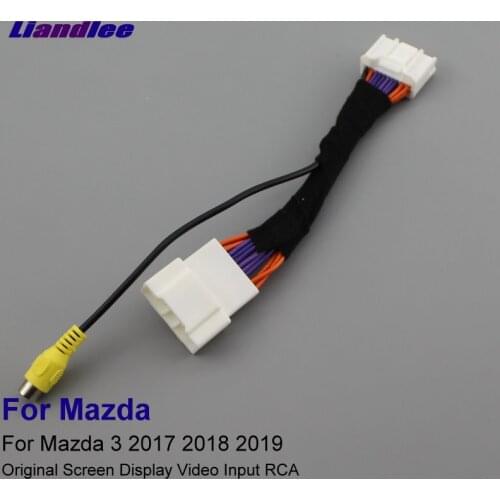 18 Pins Connector Wire For Mazda 3 Mazda3 2017-2021 Car RCA Adapter Cable Rear View Camera Original Video