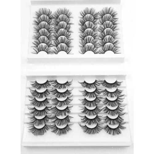 24 Pairs 25mm 5D Mink False Eyelashes Thick Dramatic Fluffy Eyelash Extension Makeup Volume Handmade Faux Mink Lashes