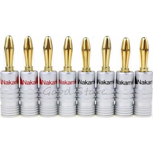 8pcs BANANA PLUGS Nakamichi Speaker Banana plug connectors Black and Red