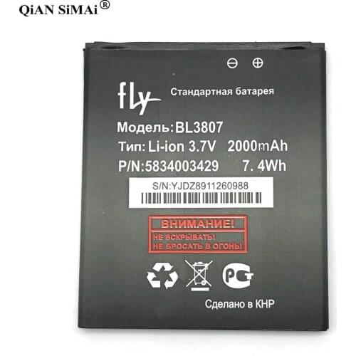 New High Quality BL3807 2000mAh battery For Fly IQ454 phone