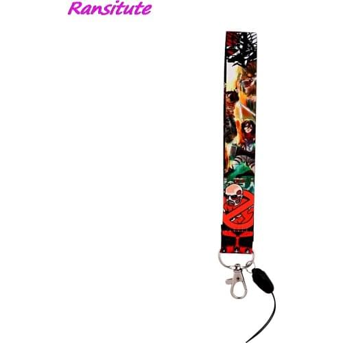 R2035 Sci-fi Movies Naughty Ghost Fashion Short Key Chain Lanyard Gift For Child Student Friend Phone USB Badge Holder Necklace