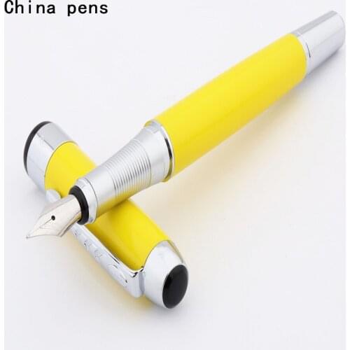 JINHAO 250 Yellow colour Business office Fine nib Fountain Pen New