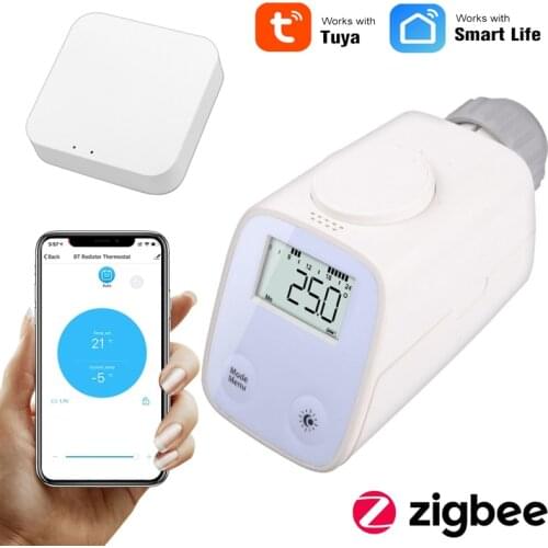 Tuya ZigBee Wifi Smart Radiator Actuator Thermostatic Radiator Valve Temperature Controller Voice Remote Control Google Home