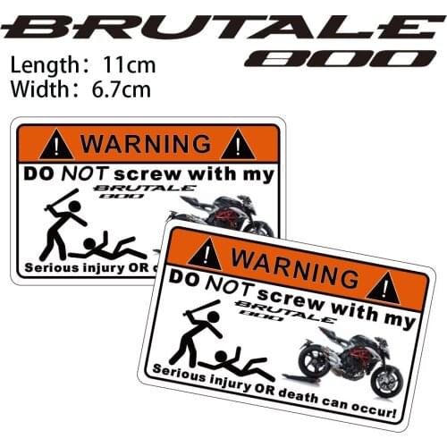 KODASKIN Motorcycle Cheap 2D Creative Warning Sticker Decal for Agusta BRUTALE 800
