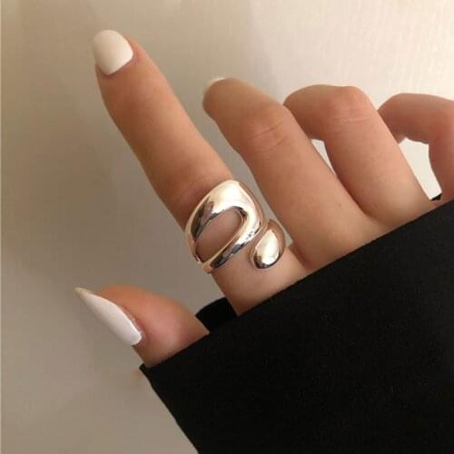 Irregular Geometric Rings For Women Girls Trendy Elegant Style Asymmetric Wedding Ring Open End Adjustable Fashion Jewelry Gifts