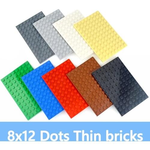 DIY Building Blocks 8x12 Dots Thin Figures Bricks Educational Creative Assembles Particles 9 colors Compatible All Brand