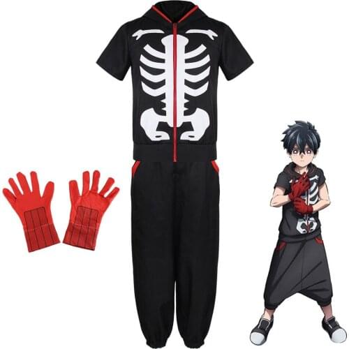 Anime Kemono Jihen Kabane Kusaka Cosplay Costume Top Pants Outfits Wig Halloween Carnival Suit anime halloween Women Men