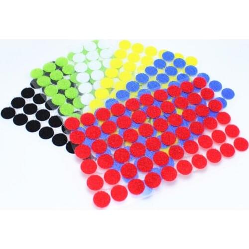 300 Pairs Self-Adhesive Tape Tie 15Mm Strong Glue Paste Dots Hook And Loop Color Round Coins Nylon Tape DIY Handmade materials