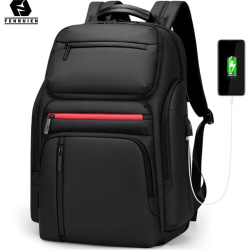 Fenruien Fashion Business Large Capacity Laptop Backpack Men Multi Function USB Charging Travel Backpack School Bag for Teenager