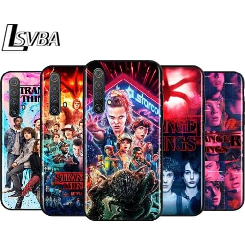 Stranger Things for OPPO Realme V15 X5 X3 X50 X7 X2 C17 C11 C3 C2 7 7i 6 6S 6i 5 3 2 Pro Soft Black Phone Case