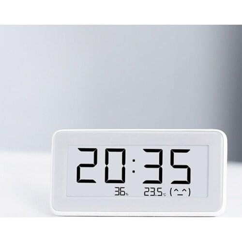 Original Xiaomi Mi Multifunctional Thermometer Pro Digital Clock E-INK Screen Temperature BT Wireless Thermometer Mi Home APP