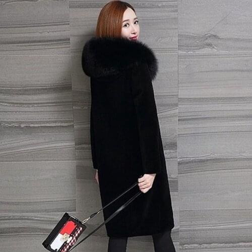 Brieuces New Winter Coat Women Faux Fox Fur Coat Plus Size Women Stand Collar Long Sleeve Faux Fur Jacket Fur gilet fourrure