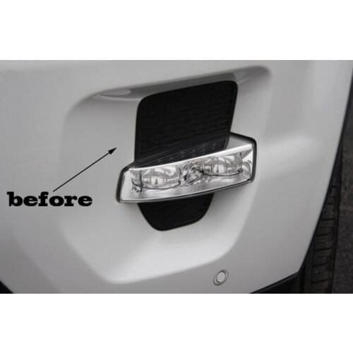 Front fog lamp head fog light cover trim fit for Land Rover Range Rover Evoque 2011 2012 2013 2014 abs chrome 2pcs