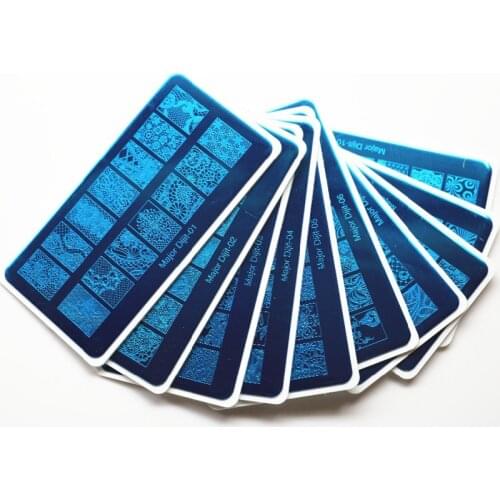 CHNRMJL 1Pc 6X12CM Stainless Steel Nail Art Plate Image Design Stamp Template Plate For DIY Printing Stencil Nails Manicure Tool