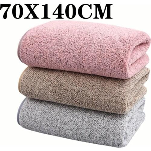 70x140cm Bamboo Charcoal Coral Velvet Bath Towel For Adult Soft Absorbent Microfiber Fabric Towel Household Bathroom Towel