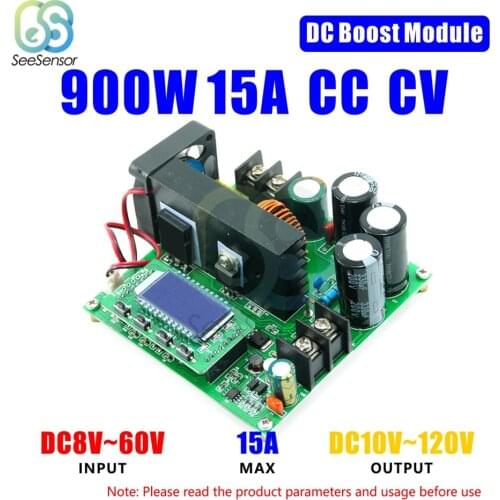 BST900W 8-60V to 10-120V DC Boost Converter High Precise LED LCD Control Step Up Power Module Voltage Transformer Regulator